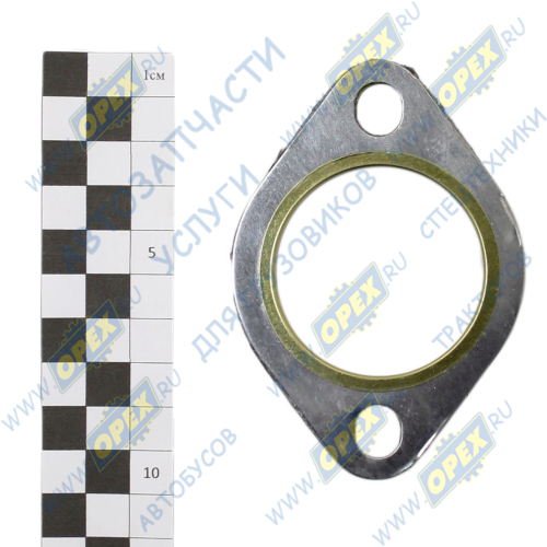 740-1008050 (обП) Прокладка ромбич. 97х66; фвнутр=48; 2отв.ф10, выпуск.трубы (коллектора) Камаз; (облицованная,паронит) Techno Drive